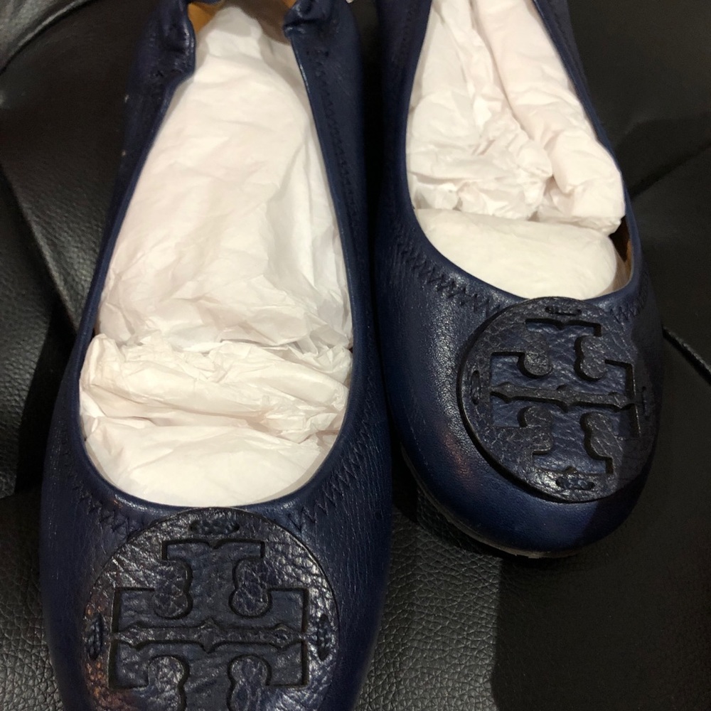 Tory Burch Reva Flats in Royal Blue - Picture 8 of 8